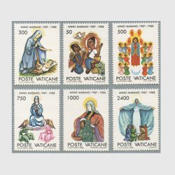バチカン 1988年聖母マリア年６種