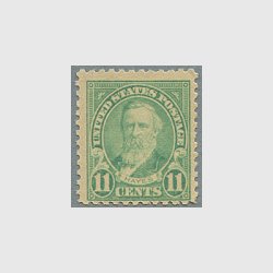 アメリカ 1922年11c R.B.ヘイズ  スコットNo.563（目打11)（明るい緑青）※ヒンジ跡