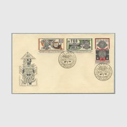 チェコFDC 1966年Brno切手展３種貼
