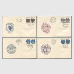 チェコFDC 1980年紋章４種貼（４通組）