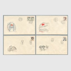 チェコFDC 1983年Nordposta83 ハンブルグ国際切手展４種貼（４通組）