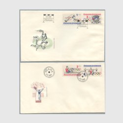 チェコFDC 1984年夏季オリンピック４種貼（２通組）