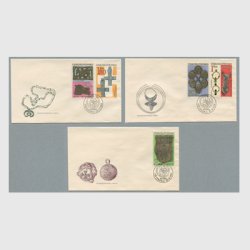 チェコFDC 1969年考古学的財宝５種貼（３通組）