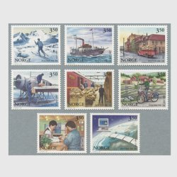 ノルウェー 1996年郵便350年８種