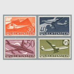 リヒテンシュタイン 1960年航空郵便30年４種