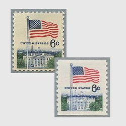 アメリカ 1968-1969年プロミネント・アメリカン・シリーズ 「ホワイトハウスと星条旗６c」