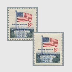 アメリカ 1971年プロミネント・アメリカン・シリーズ 「ホワイトハウスと星条旗８c」