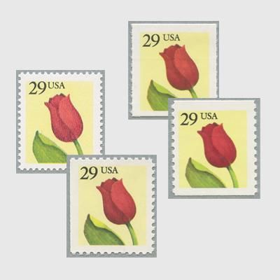 アメリカ 1991-1992年チューリップ 29c - 日本切手・外国切手の