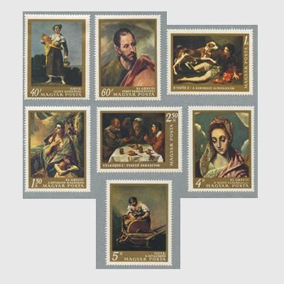 46533現品限り　外国切手未使用　ハンガリー発行花絵画7種揃 46533現品限り 外国切手未使用 ハンガリー発行花絵画7種揃