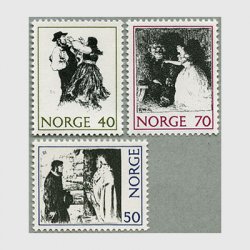 ノルウェー 1971年Erik Werenskioldの挿絵3種