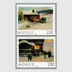 ノルウェー 1983年クリスマスの風景2種