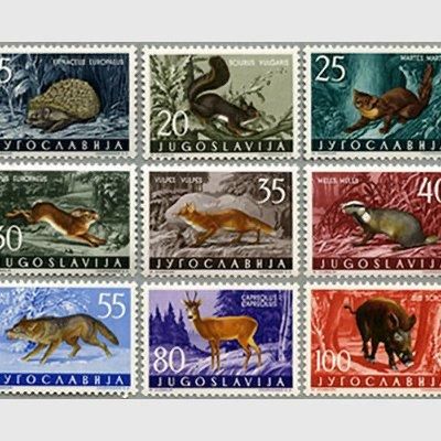 旧ユーゴスラビア切手 ユーゴスラビア 1960年動物9種 - 趣味の切手専門店マルメイト