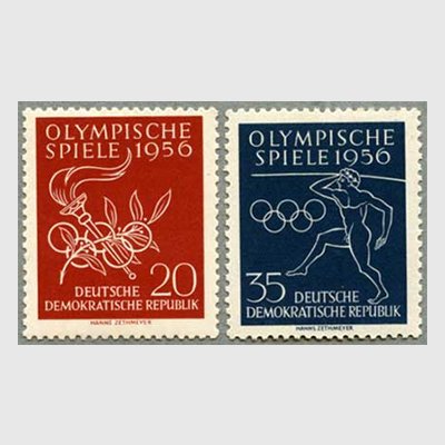 東ドイツ 1956年メルボルンオリンピック2種 - 日本切手・外国切手の 