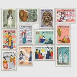 韓国 1967年民俗シリーズ12種