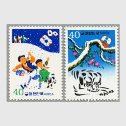 韓国 1981年'82年用年賀2種