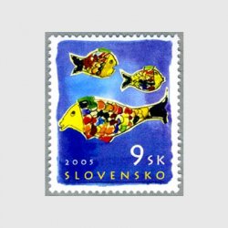 スロバキア 2005年児童画3匹の魚