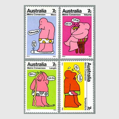 オーストラリア 1973年メートル法4種 - 日本切手・外国切手の販売・趣味の切手専門店マルメイト