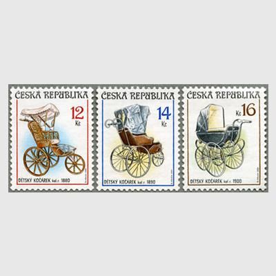 おまとめ済み)外国未使用切手 チェコ共和国 2004年 乳母車 3枚 チェコの