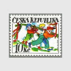 チェコ共和国 2010年切手コレクターの男の子タブ付き「E」 - 日本切手 