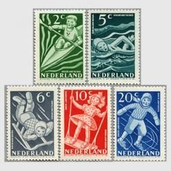 オランダ 1949年四季とクリスマス5種 - 日本切手・外国切手の