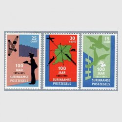 スリナム 1973年切手100年3種