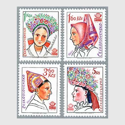 チェコスロバキア 1977年民族衣装4種 - 日本切手・外国切手の販売