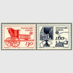 デンマーク 1979年ヨーロッパ切手 手押し車など2種