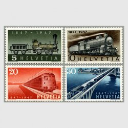 スイス 1947年鉄道100年4種