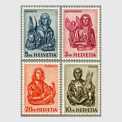 スイス 1961年福音書記者4種 - 日本切手・外国切手の販売・趣味の切手専門店マルメイト