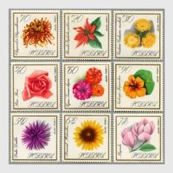 3839 外国切手 ポーランド 1966年 花飾り 3種完 未使用 ポーランドの切手・花飾り・1966（3）