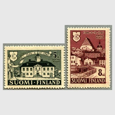 フィンランド 1946年Porvoo創立600年2種 - 日本切手・外国切手の販売