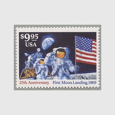 アメリカ 1994年月面着陸額面9.95ドル - 日本切手・外国切手の販売・趣味の切手専門店マルメイト