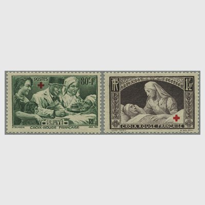 フランス 1940年赤十字2種 - 日本切手・外国切手の販売・趣味の切手専門店マルメイト