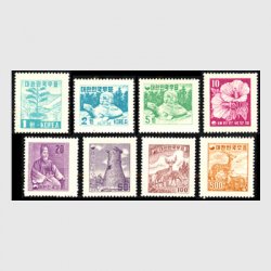 韓国 1956年薄紙普通切手8種（※少難品）