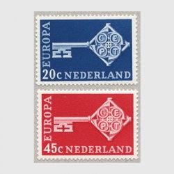 オランダ 1968年ヨーロッパ切手2種