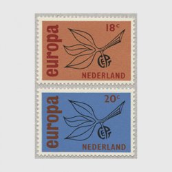 オランダ 1965年ヨーロッパ切手2種