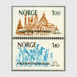 ノルウェー 1974年UPU100年2種