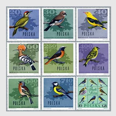 ポーランド 1966年野鳥9種 - 日本切手・外国切手の販売・趣味の切手 