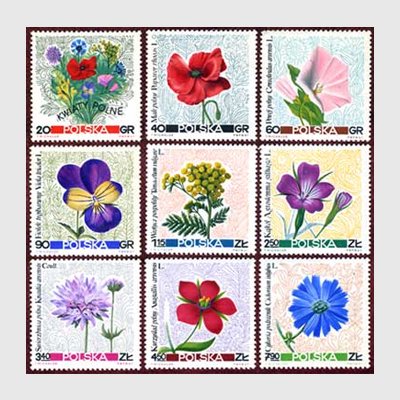 ポーランド 1967年花9種 - 日本切手・外国切手の販売・趣味の切手専門