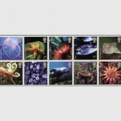 イギリス 2007年海の生物10種連刷