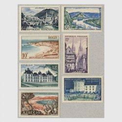 フランス 1954年観光切手7種