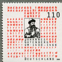 ドイツ 00年活版印刷発明者ヨハネス グーテンベルク 日本切手 外国切手の販売 趣味の切手専門店マルメイト