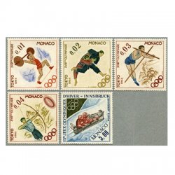 モナコ 1964年オリンピック東京、インスブルック5種