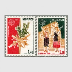 モナコ 1981年ヨーロッパ切手2種