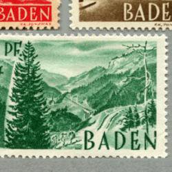 バーデン(ドイツ領邦) 1947年人物と風景13種