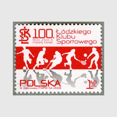 ポーランド 2008年Lodzスポーツクラブ100年 - 日本切手・外国切手の