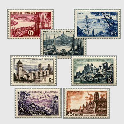 フランス 1955年観光7種 - 日本切手・外国切手の販売・趣味の切手専門