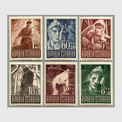 オーストリア 1947年俘虜救済6種 - 日本切手・外国切手の販売・趣味の