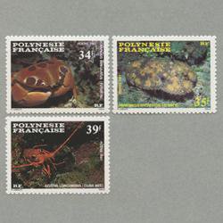 フランス領ポリネシア 1987年甲殻類3種