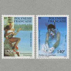 フランス領ポリネシア 1989年ポリネシアの風景2種